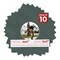 Dark Grey Suede Mat Board for 4x4 Inch Frames - Circle Opening for 2x2 Photos